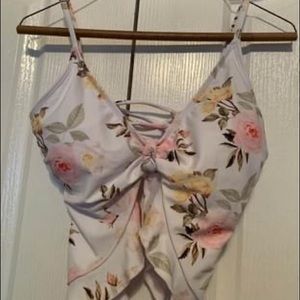 NWOT Floral Bathing Suit Top